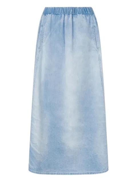 elasticated-waist maxi denim skirt by MOSCHINO JEANS