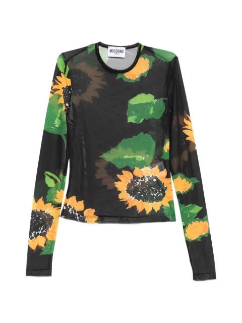 floral long-sleeve T-shirt by MOSCHINO JEANS