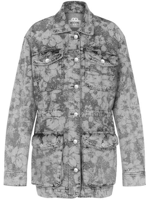 floral-print cotton jacket by MOSCHINO JEANS