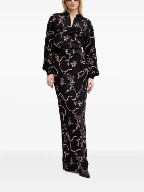 floral-print maxi day dress by MOSCHINO JEANS