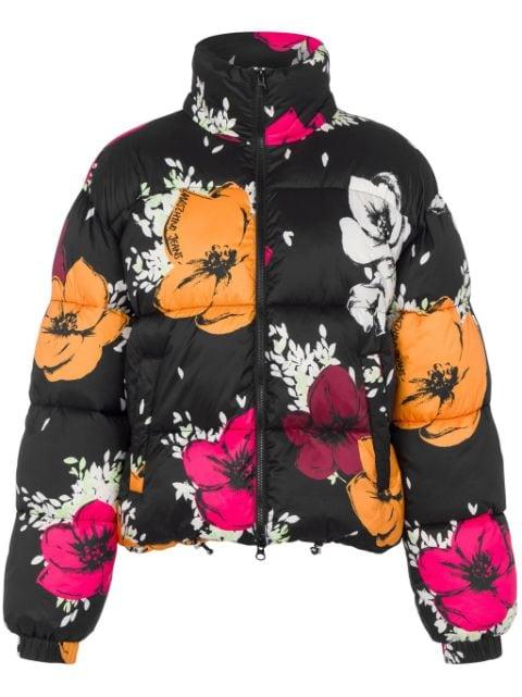 floral-print quilted puffer jacket by MOSCHINO JEANS