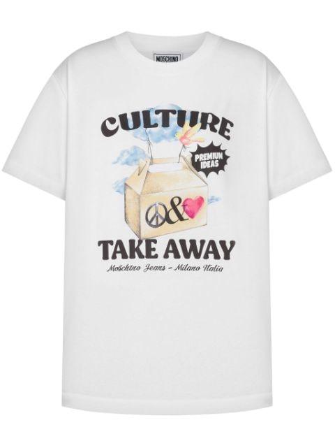 graphic-print cotton T-shirt by MOSCHINO JEANS