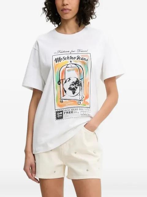 graphic-print cotton T-shirt by MOSCHINO JEANS