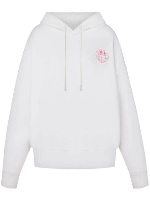 graphic-print cotton hoodie by MOSCHINO JEANS