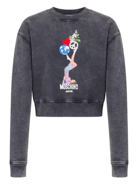 graphic-print crew-neck sweatshirt by MOSCHINO JEANS