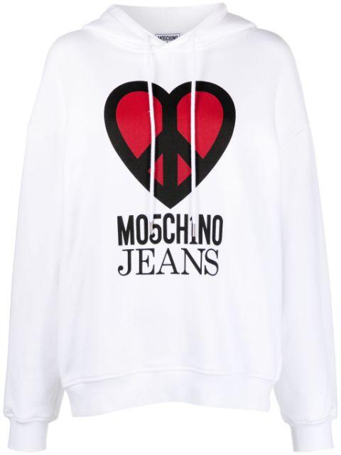graphic-print jersey hoodie by MOSCHINO JEANS