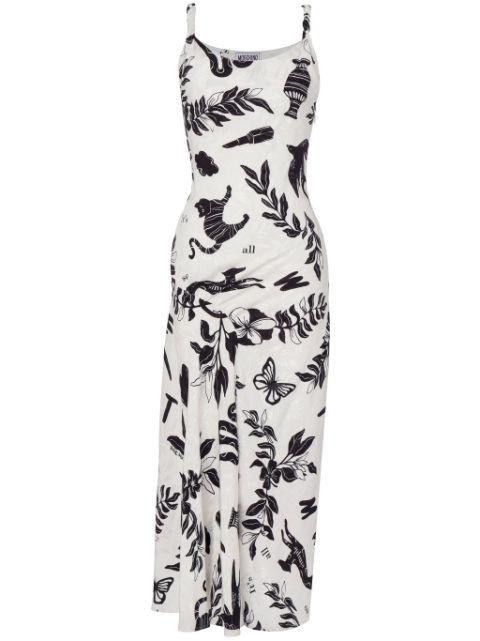 graphic-print midi dress by MOSCHINO JEANS