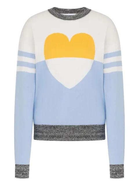 heart-motif crew-neck sweater by MOSCHINO JEANS