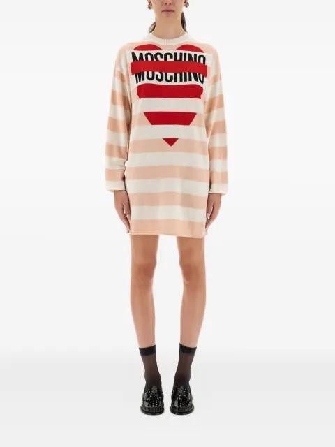 heart striped dress by MOSCHINO JEANS