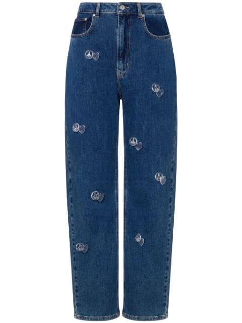 high-rise tapered jeans by MOSCHINO JEANS