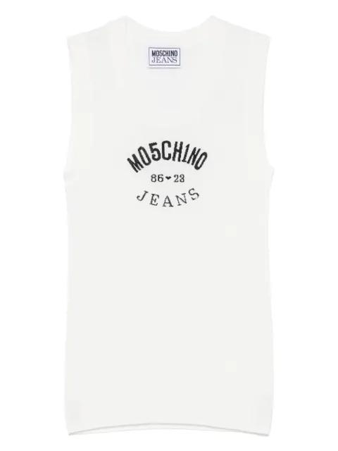 intarsia-logo tank top by MOSCHINO JEANS