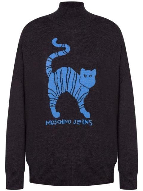 intarsia wool jumper by MOSCHINO JEANS