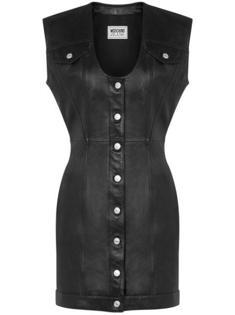 leather mini dress by MOSCHINO JEANS