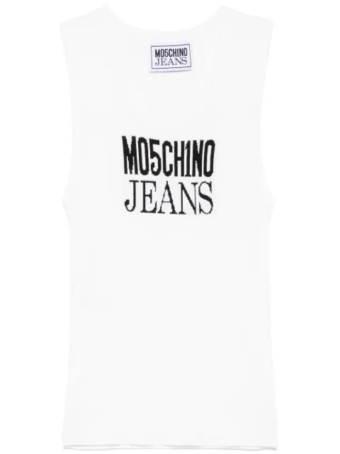 logo-jacquard tank top by MOSCHINO JEANS