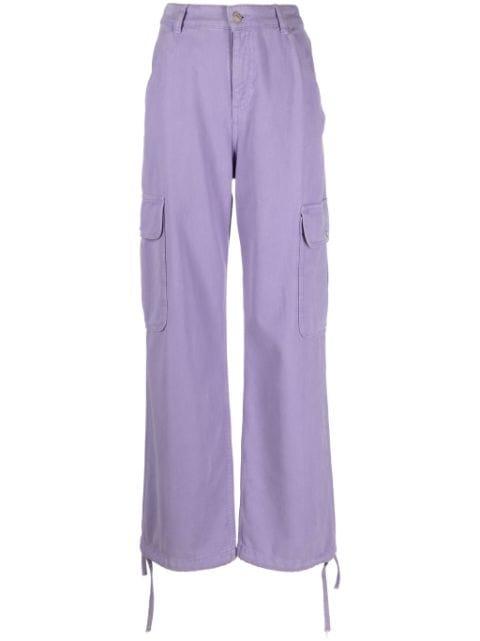 logo-patch cotton cargo trousers by MOSCHINO JEANS