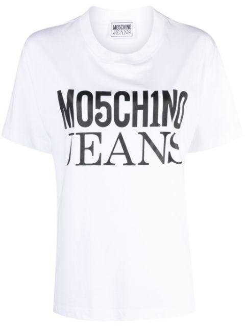 logo-print cotton T-shirt by MOSCHINO JEANS
