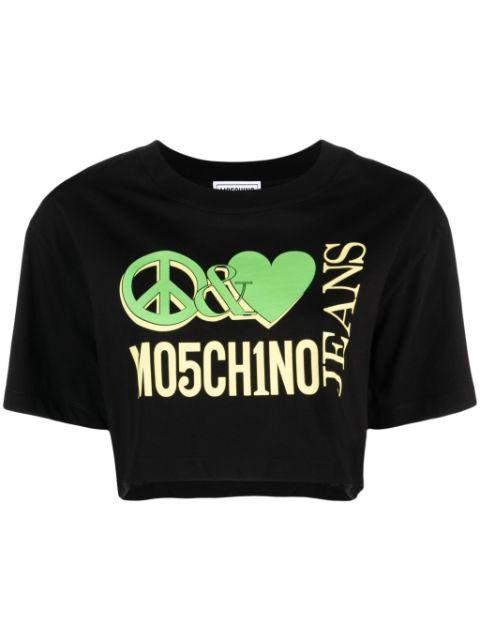 logo-print cotton T-shirt by MOSCHINO JEANS