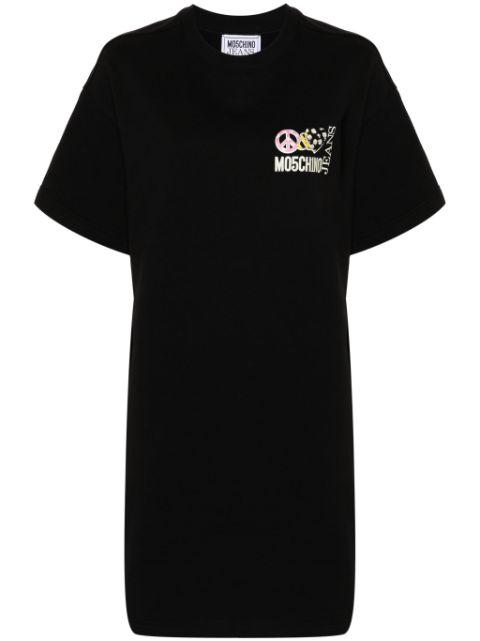 logo-print cotton T-shirt dress by MOSCHINO JEANS