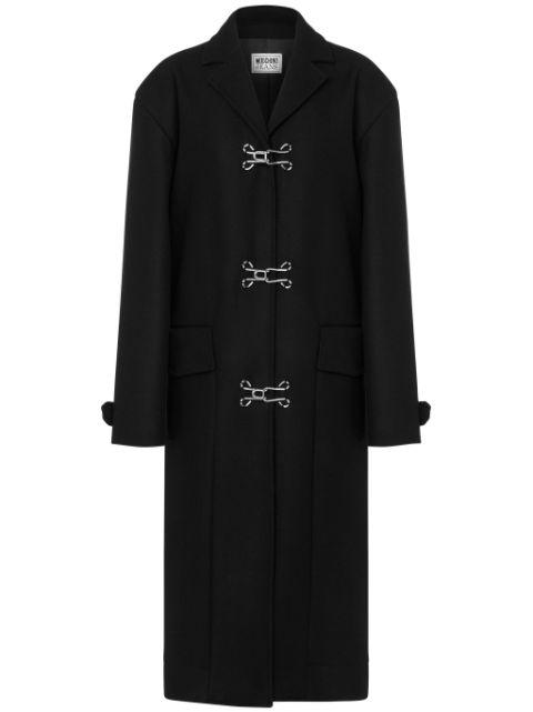notched-collar single-breasted coat by MOSCHINO JEANS