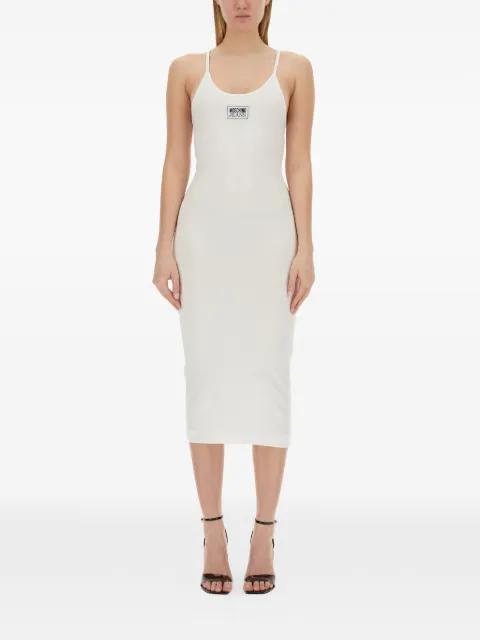 ribbed logo-patch dress by MOSCHINO JEANS