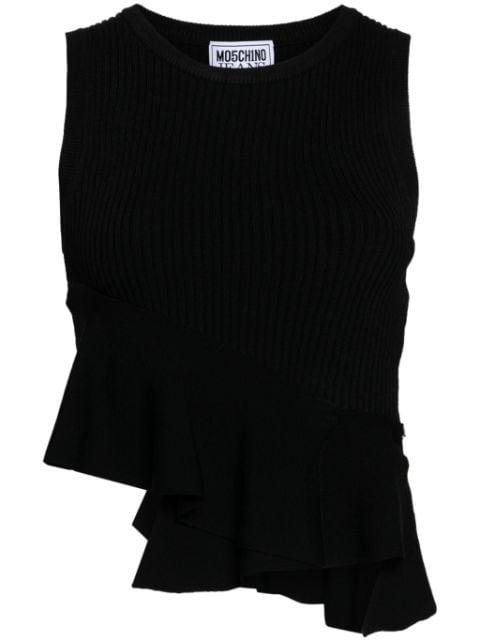 ruffled detailing top by MOSCHINO JEANS
