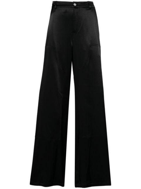 satin-finish wide-leg trousers by MOSCHINO JEANS