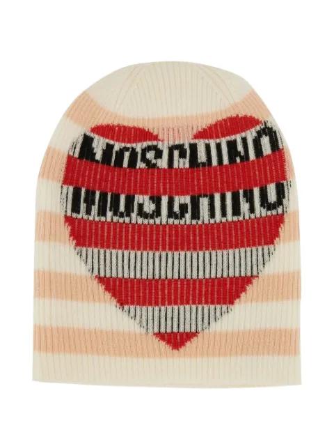 striped heart hat by MOSCHINO JEANS