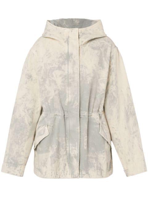tie-dye hoodied cotton jacket by MOSCHINO JEANS
