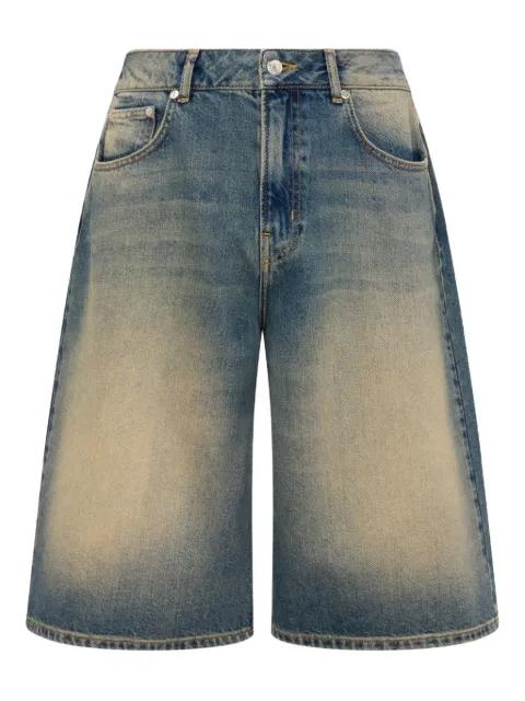 whiskering-effect denim shorts by MOSCHINO JEANS