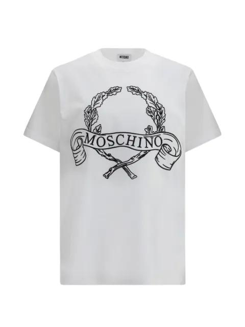 Laurel logo-embroidered T-shirt by MOSCHINO
