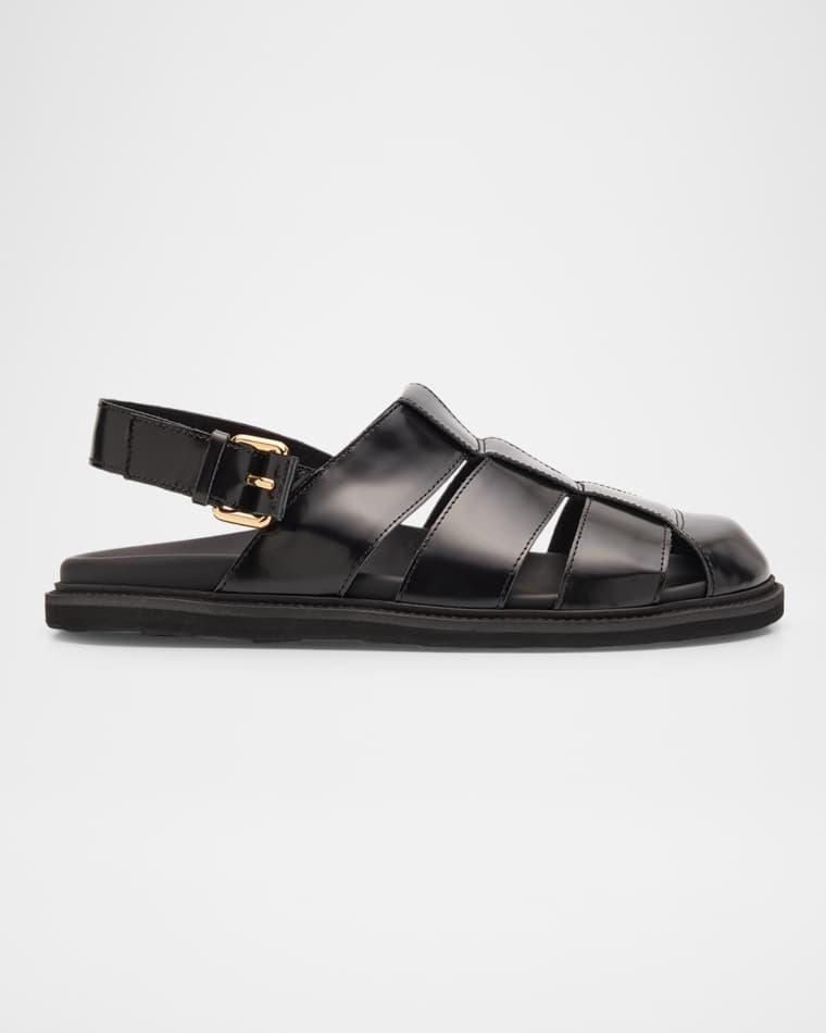 Men's Leather Fisherman Sandals by MOSCHINO
