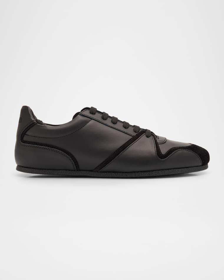 Men's Leather and Suede Tennis Shoes by MOSCHINO