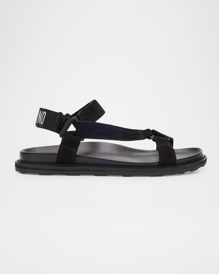 Men's Strappy Leather Sandals by MOSCHINO