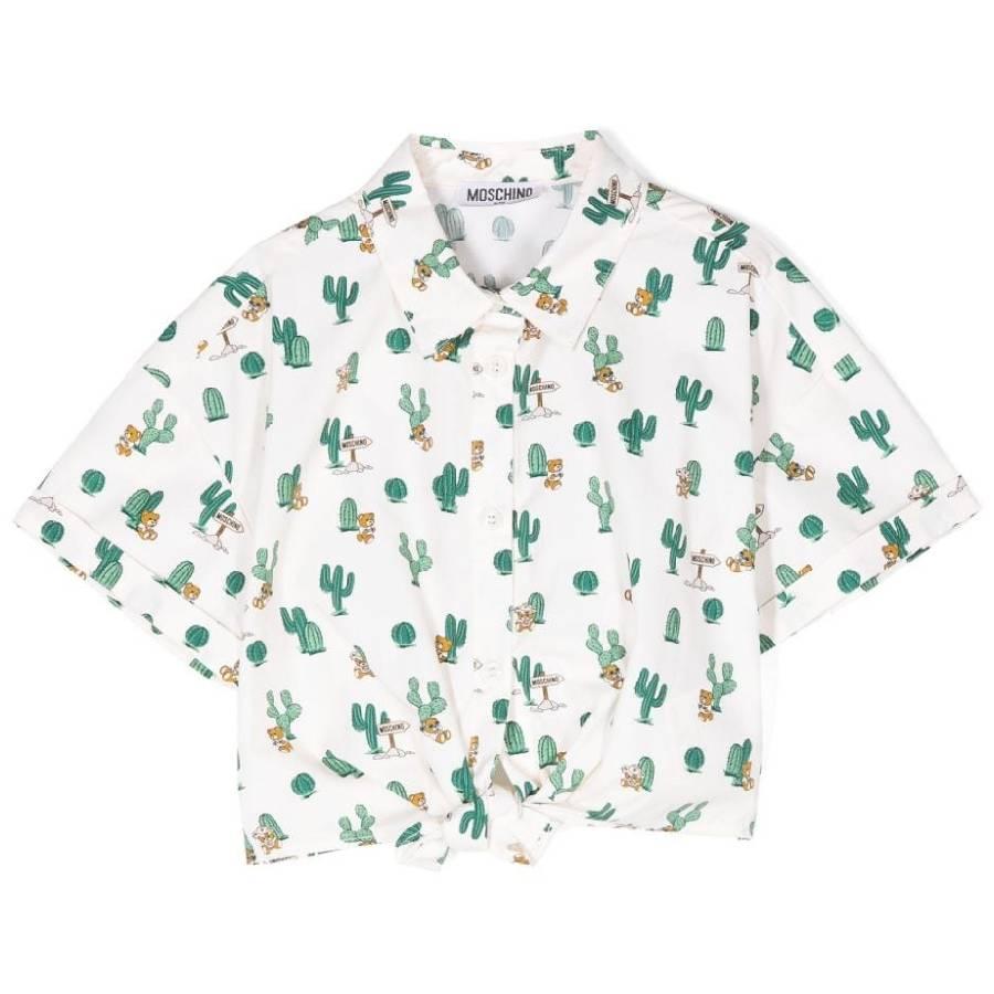 Moschino Girls Graphic-Print Short Sleeve Shirt by MOSCHINO