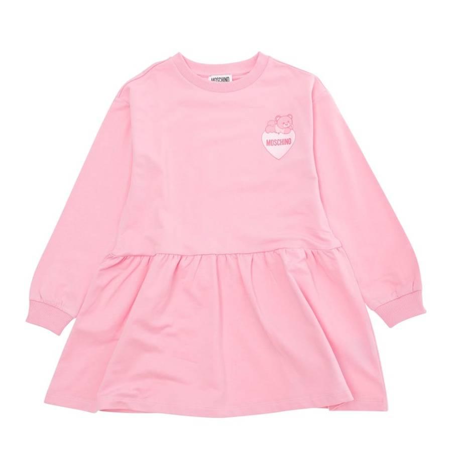Moschino Girls Lovely Teddy Bear Long-Sleeve Dress by MOSCHINO