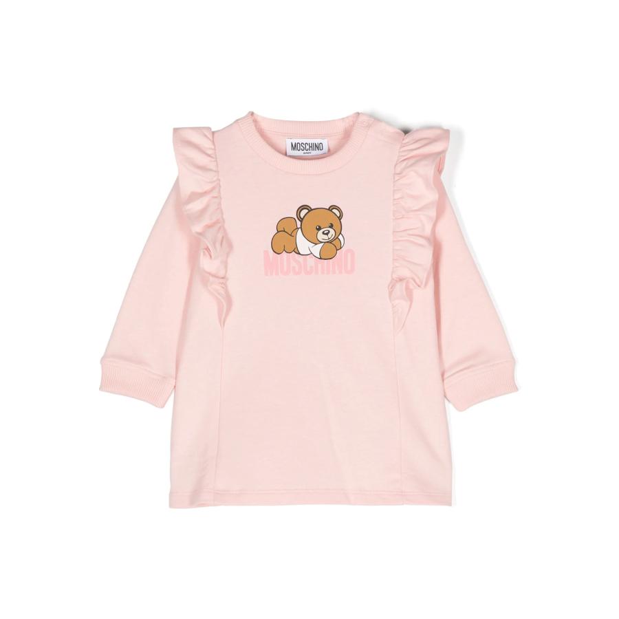 Moschino Girls Teddy Bear-Print Cotton Dress by MOSCHINO