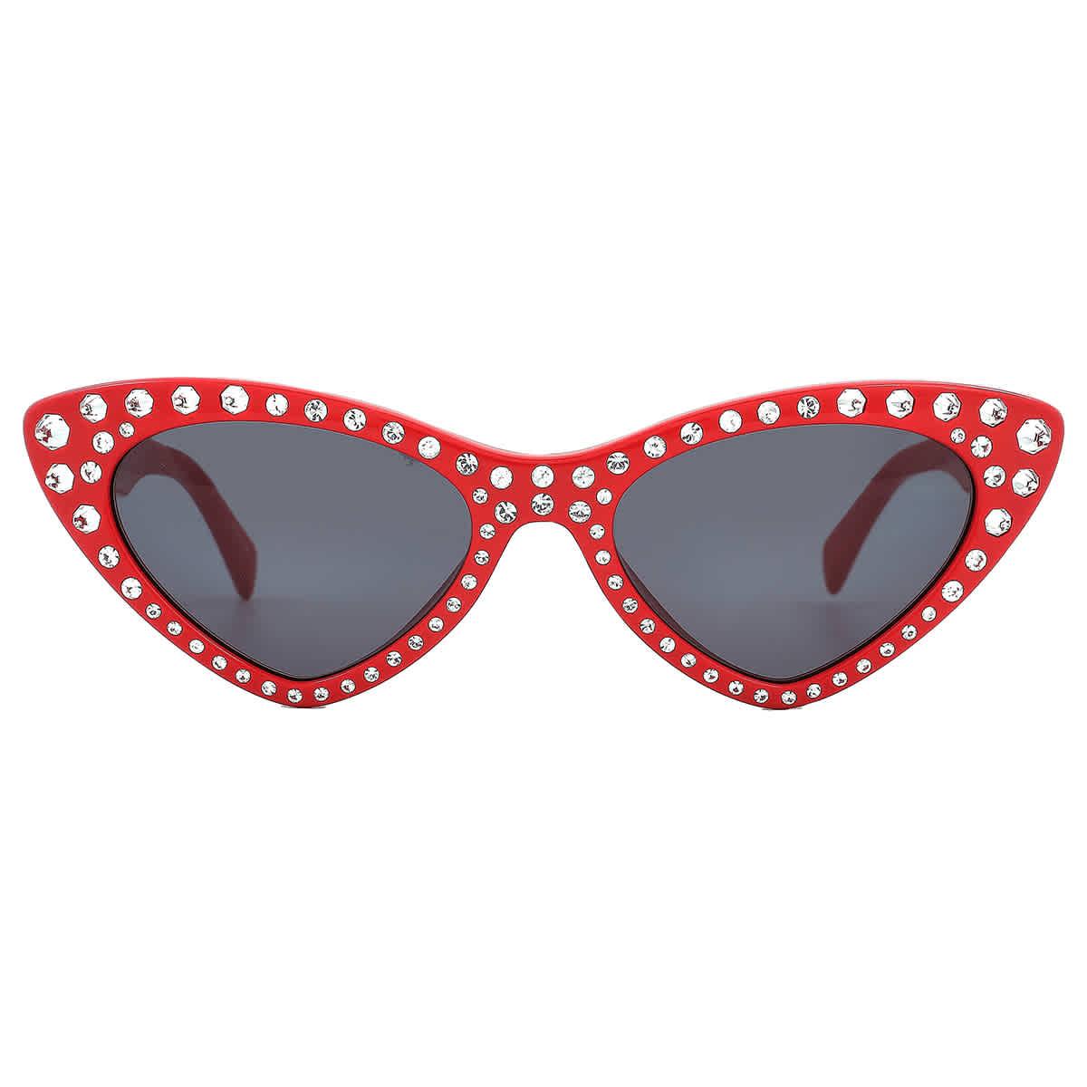 Moschino Grey Cat Eye Ladies Sunglasses MOS006/S/STR 0C9A/IR 52 by MOSCHINO