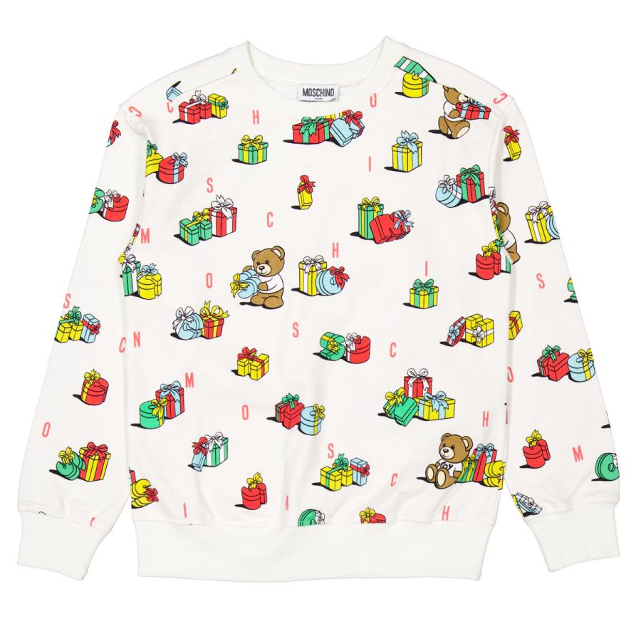Moschino Kids Cloud Xmas Gifts Print Sweatshirt by MOSCHINO