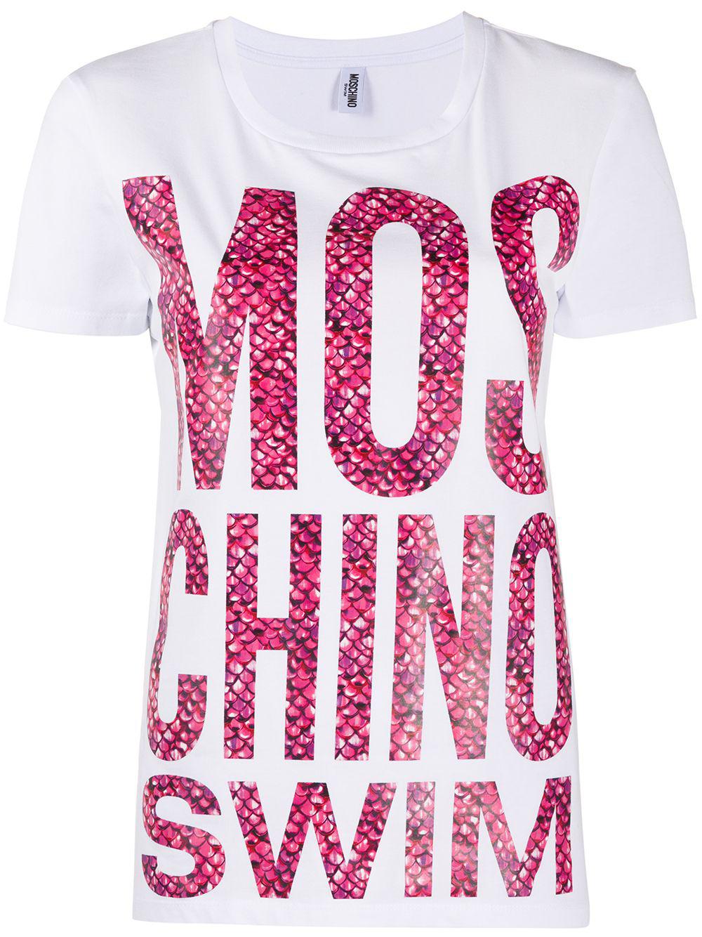 Moschino Swim scales print T-shirt by MOSCHINO