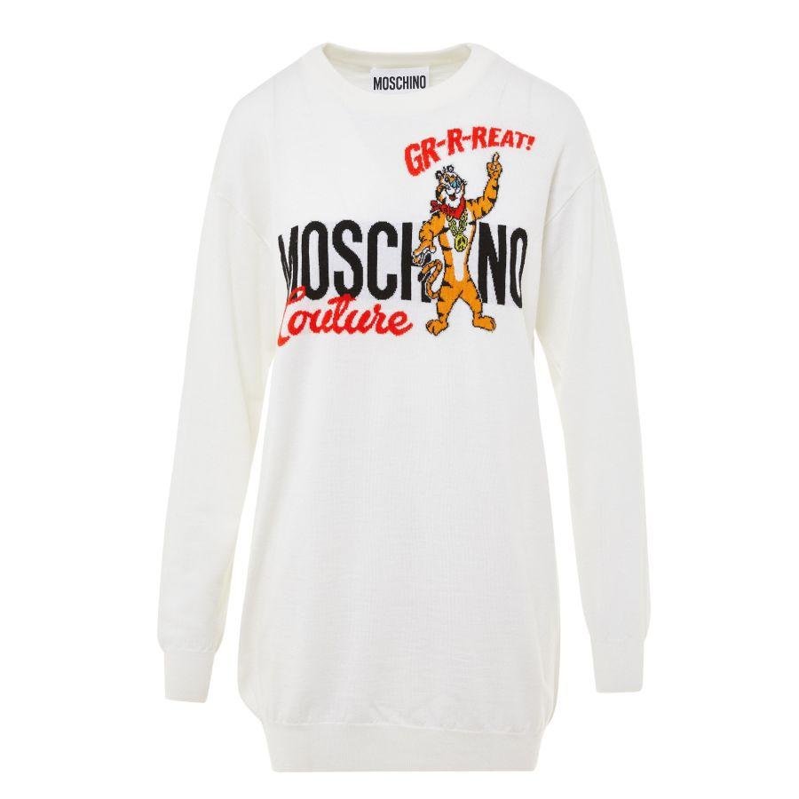 Moschino x Kellogg's Tony the Tiger Graphic Sweater Dress by MOSCHINO