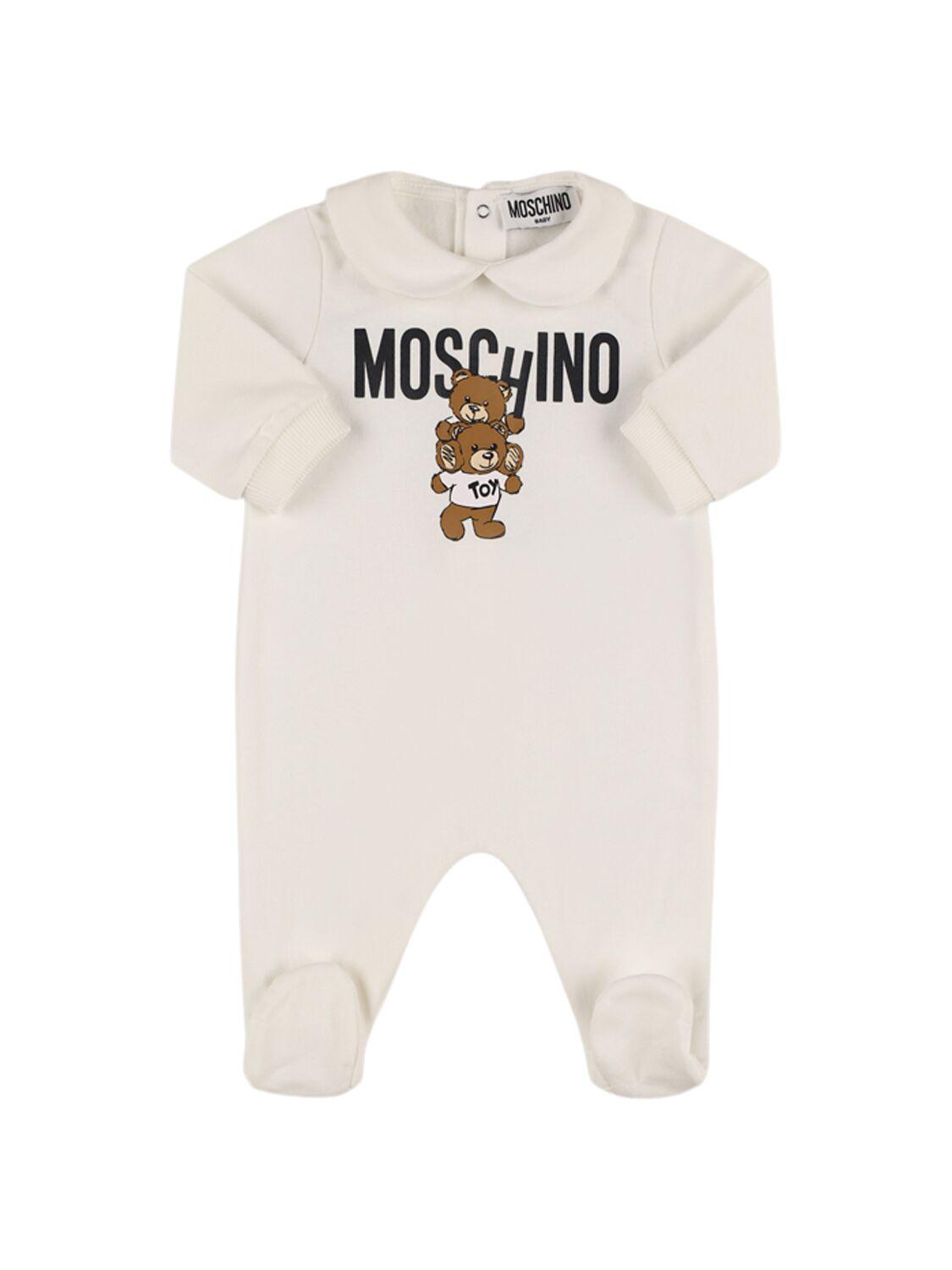 Printed Cotton Sweat Romper by MOSCHINO