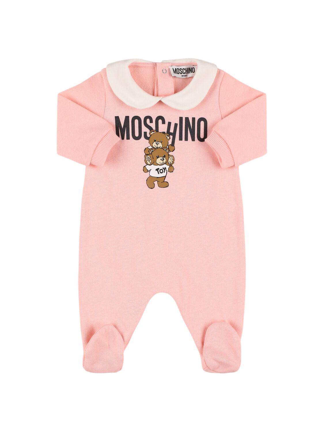 Printed Cotton Sweat Romper by MOSCHINO