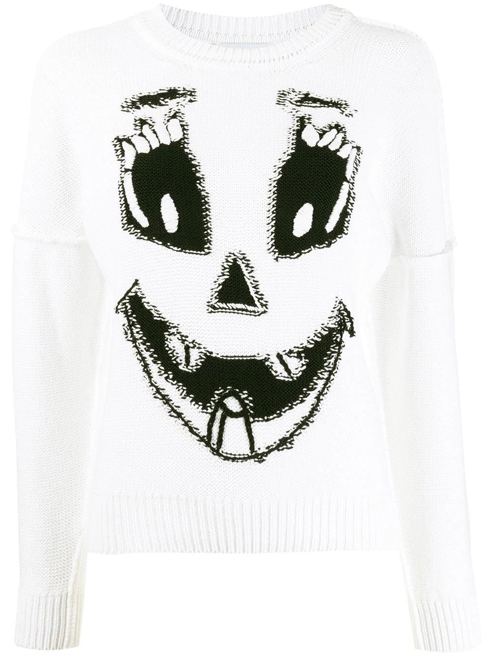 Pumpkin Face intarsia jumper by MOSCHINO