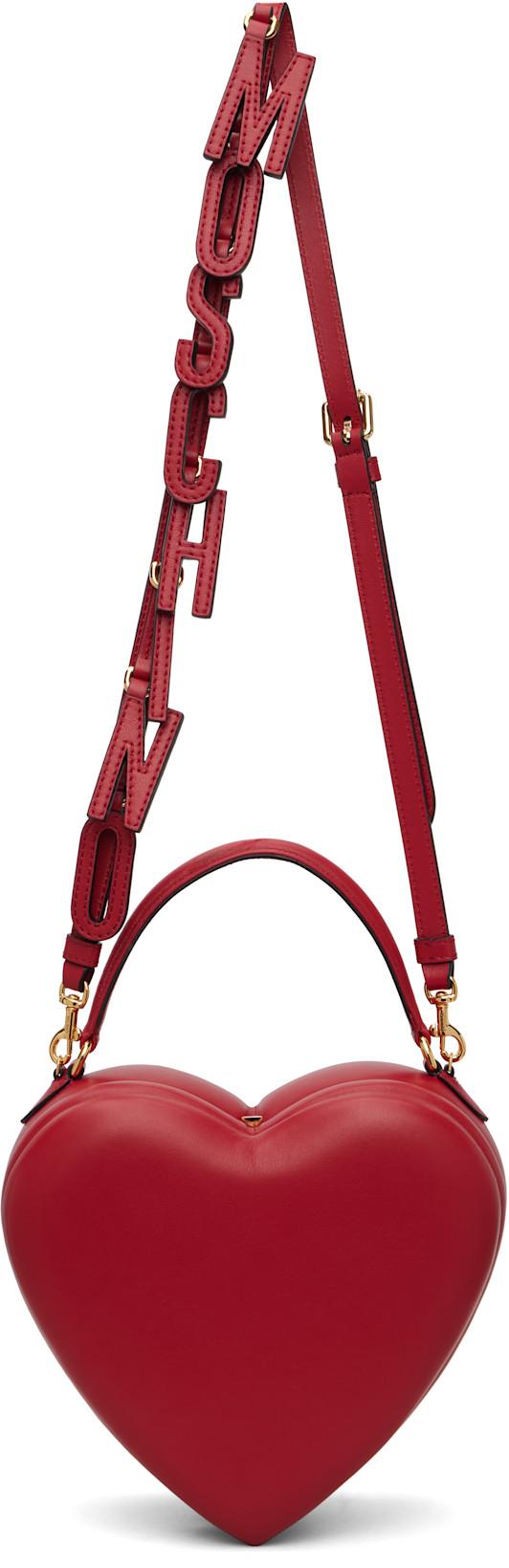 Red 'Love Me' Bag by MOSCHINO