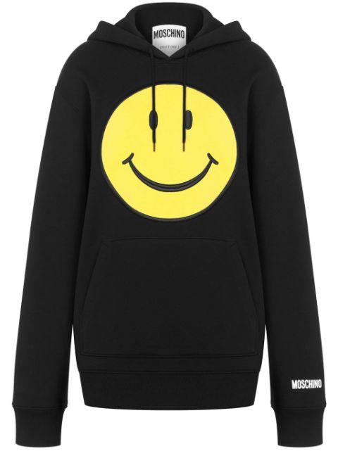 Smiley cotton hoodie by MOSCHINO