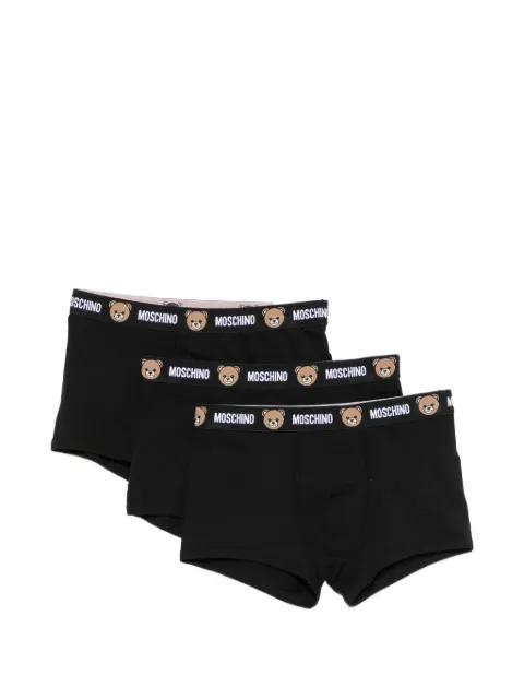 Teddy Bear logo-waistband boxers (set of three) by MOSCHINO