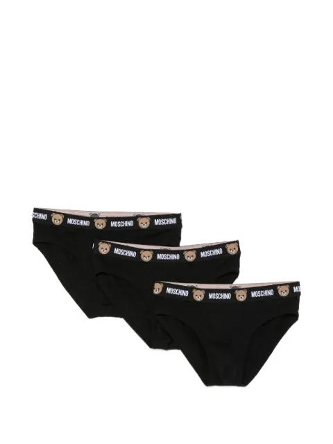 Teddy Bear logo-waistband briefs (set of three) by MOSCHINO