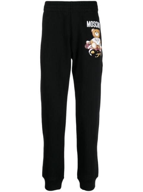 Teddy Bear-print cotton track pants by MOSCHINO