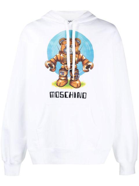 Teddy Bear-print hoodie by MOSCHINO
