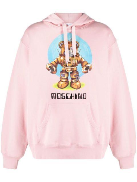 Teddy Bear-print hoodie by MOSCHINO